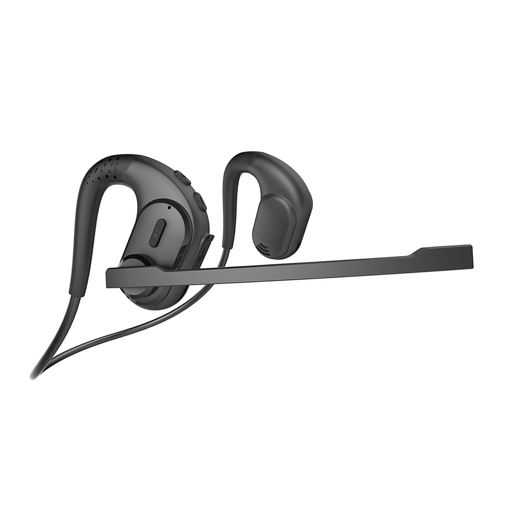 Black Bluetooth 5.3 Wireless Bone Conduction Open Ear Headphones With Mic
