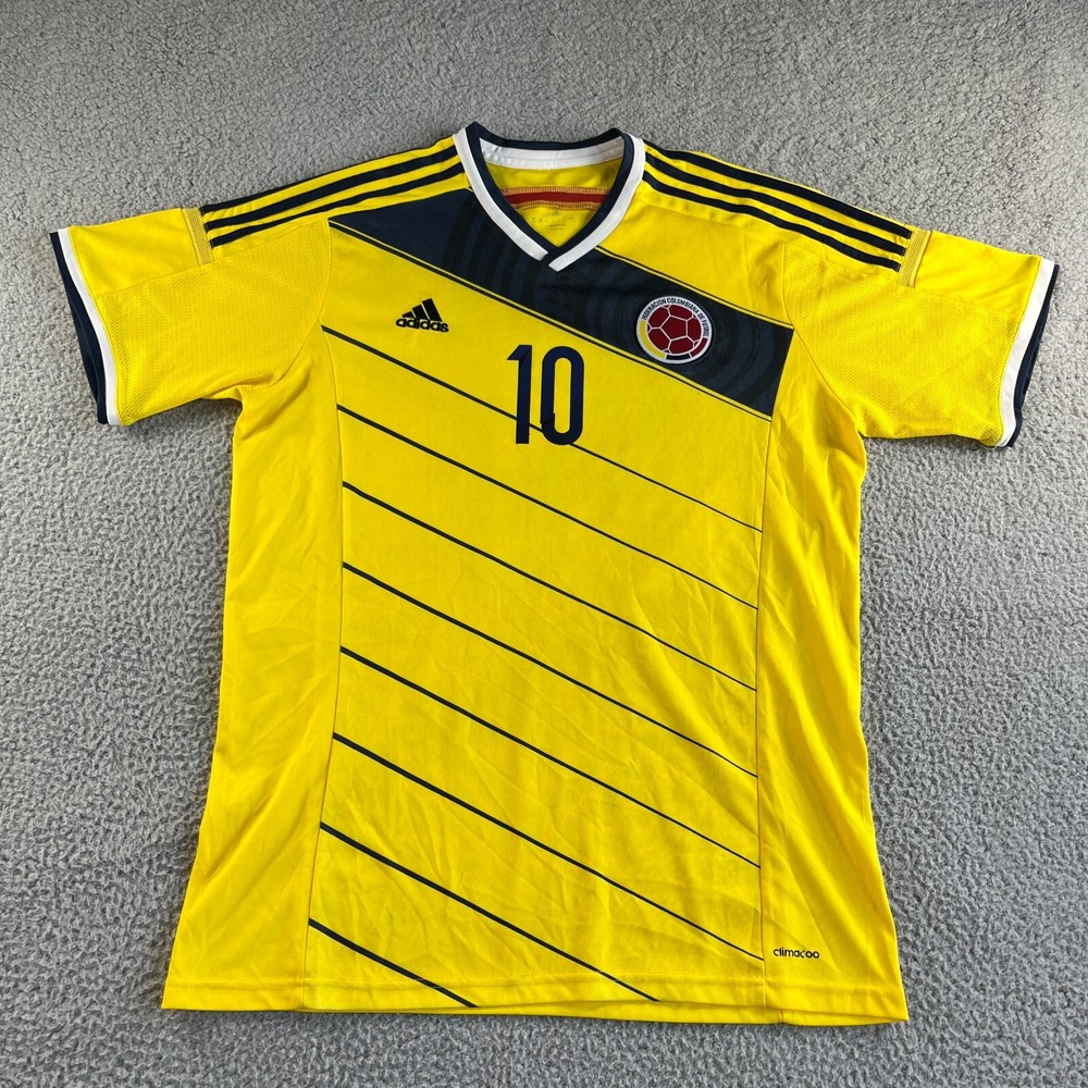Adidas Climacool Yellow Soccer Jersey Men’s XL Futbol James 10 Top