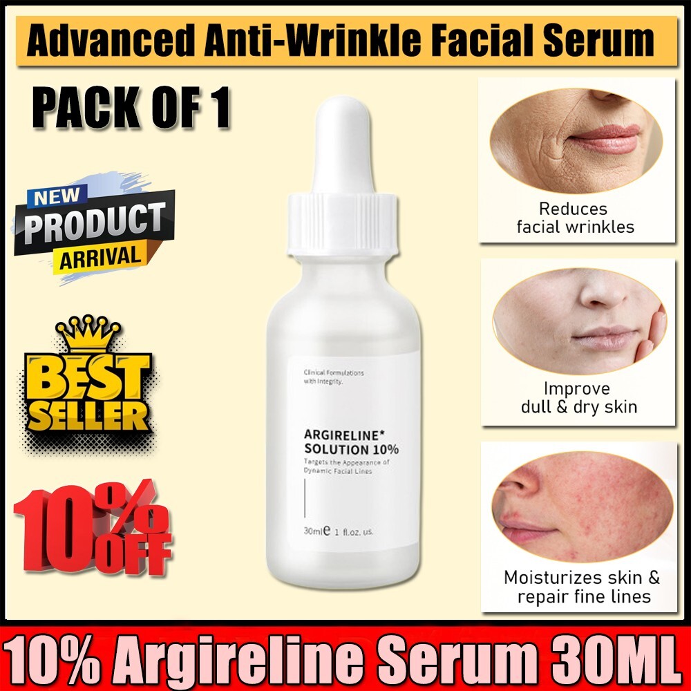 1 oz - 10% Argireline ,Peptide ,Collagen AntiAging Wrinkle SERUM Best Serum