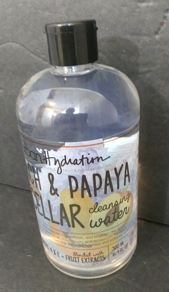 Urban Hydration Peach Papaya Micellar Cleansing Water 16.9 FL Oz For Face New