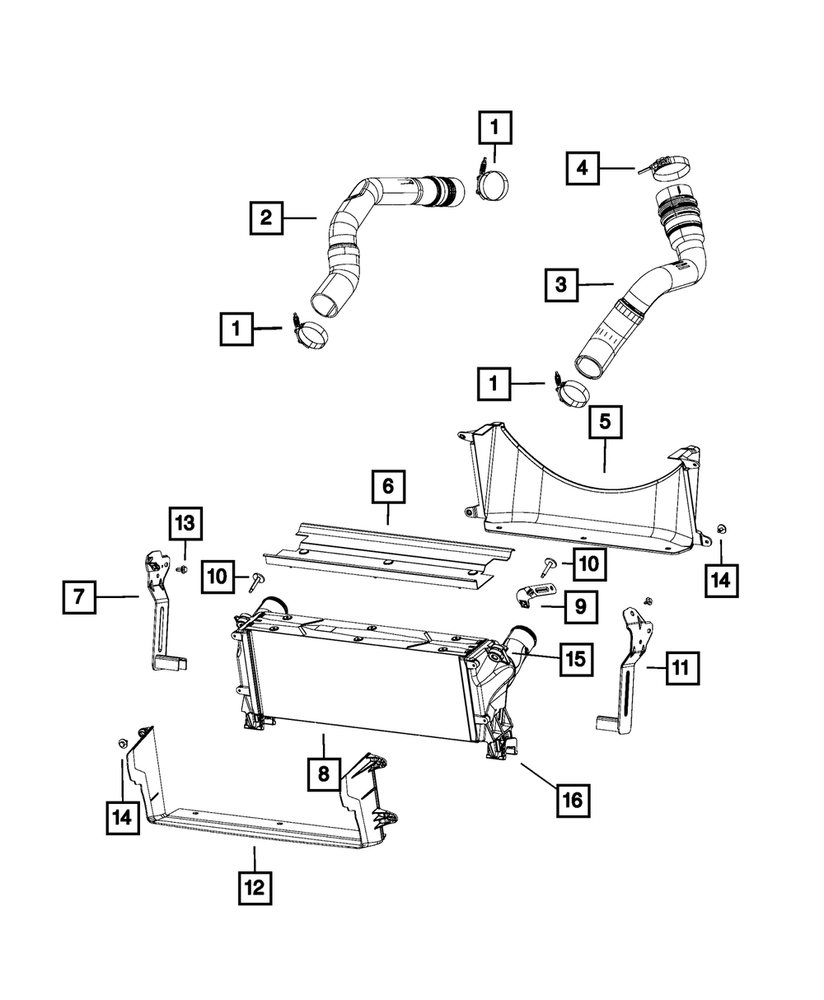 Genuine Mopar Charge Air Cooler Duct 52014734AC OEM Replacement
