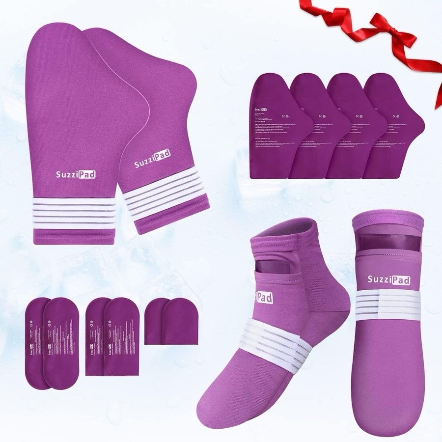Chemo Comfort Kit with Cold Gloves Socks & Ice Packs for Men and Women