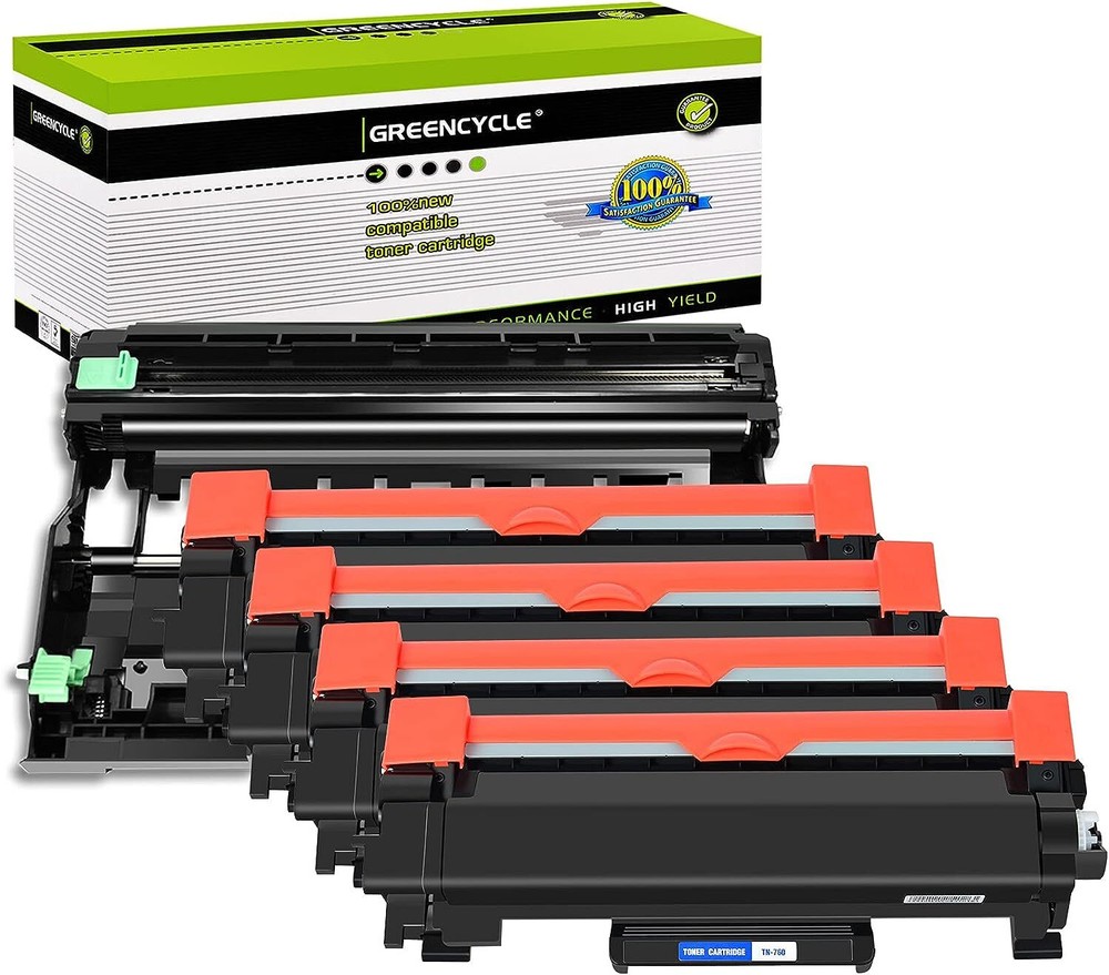 Greencycle TN760 Toner + DR730 Drum Compatible with Brother MFC-L2710DW MFC-L2750DW