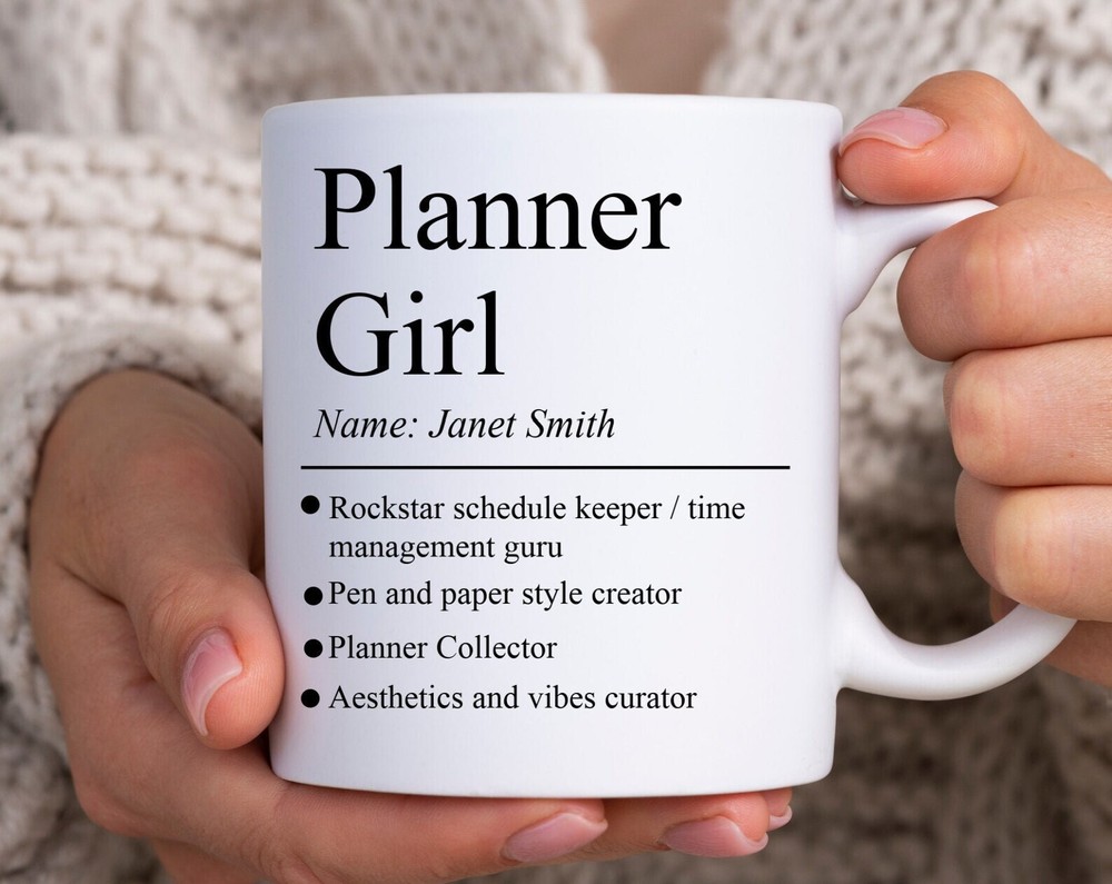 Personalized Custom Name Planner Girl Definition Mug Planner Accessories Gift