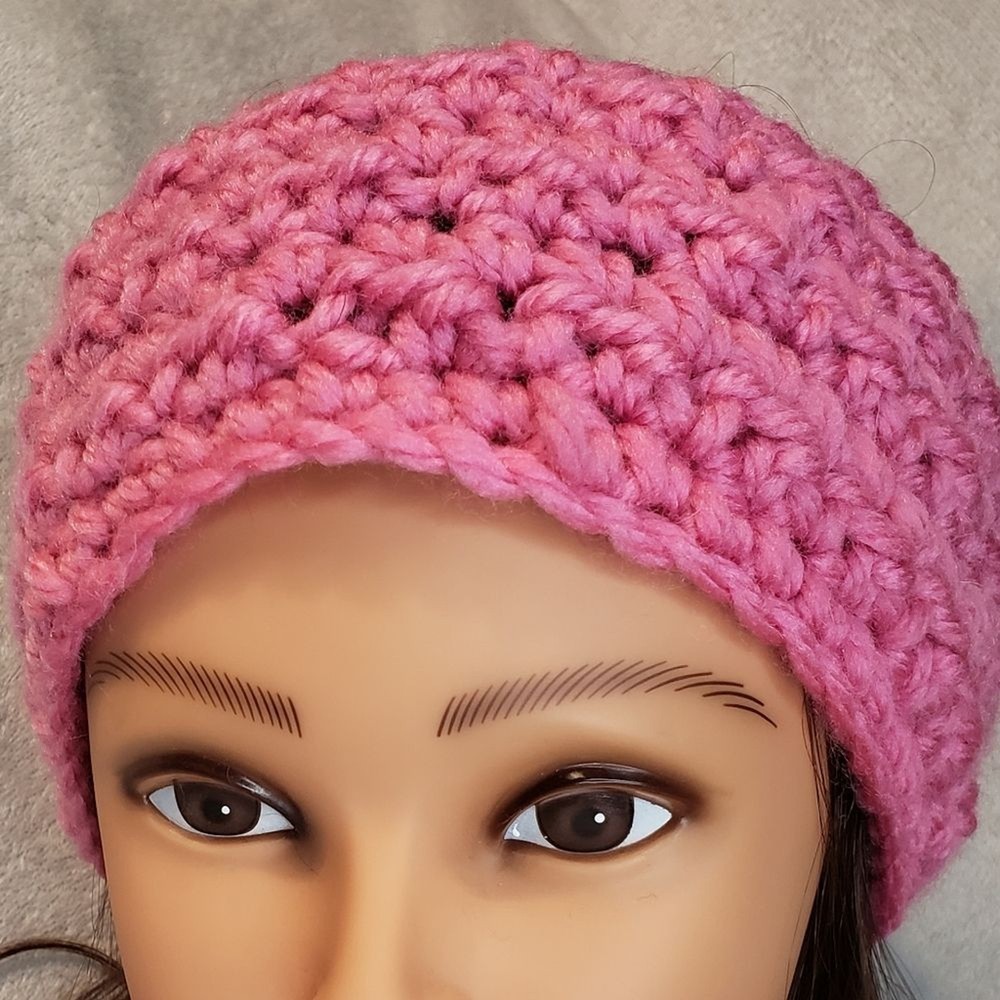 Crochet Headband, Pink, ear warmer