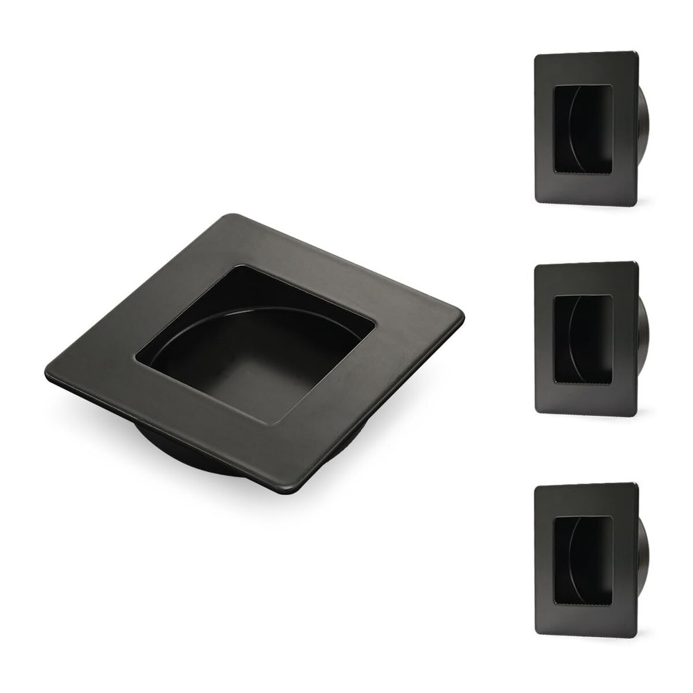 Stainless Steel 2-1/8 Inch Sliding Closet Door Finger Pulls 4 Pack