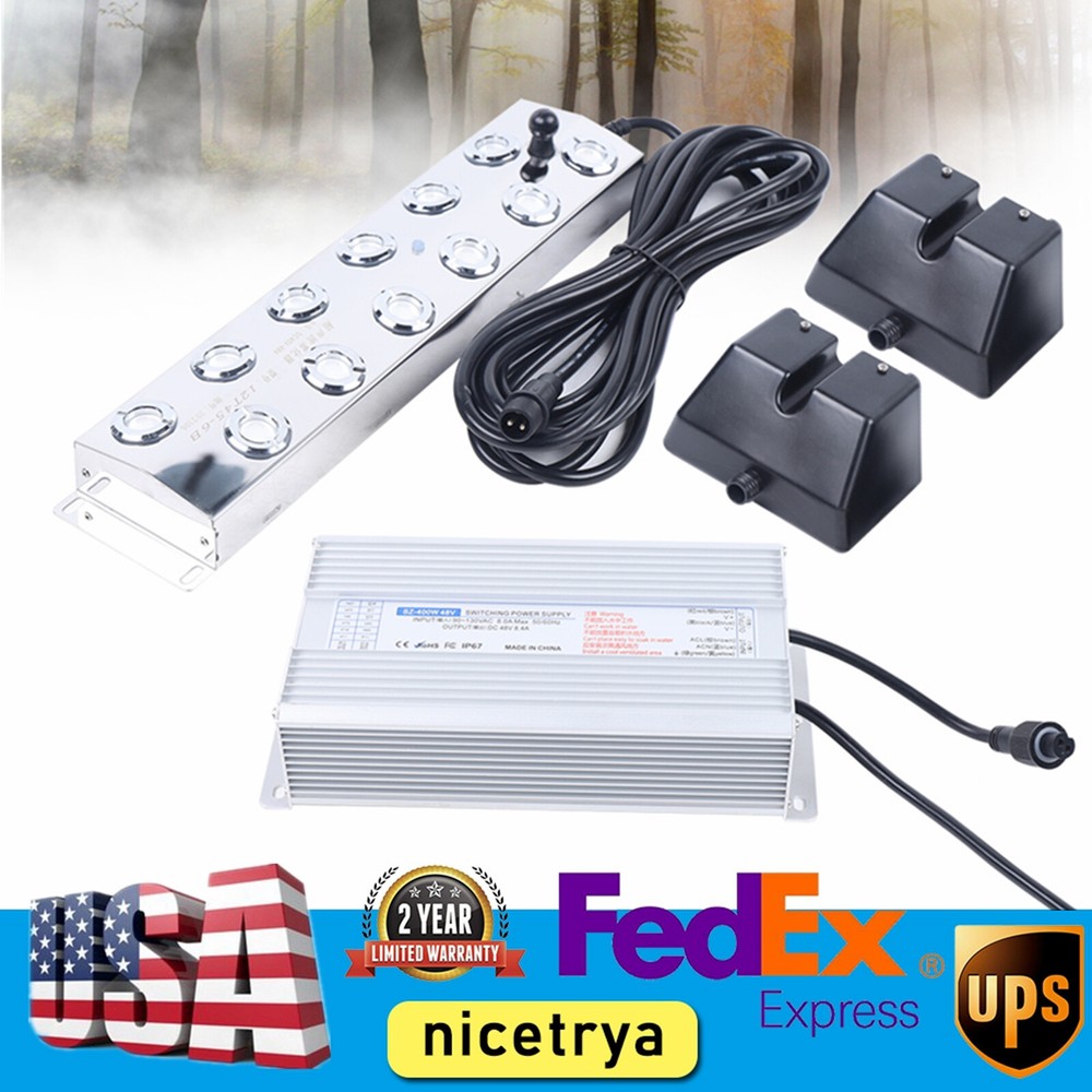 12-Head Ultrasonic Mist Maker Fogger for Ponds & Hydroponics – Powerful Cooling Effect  