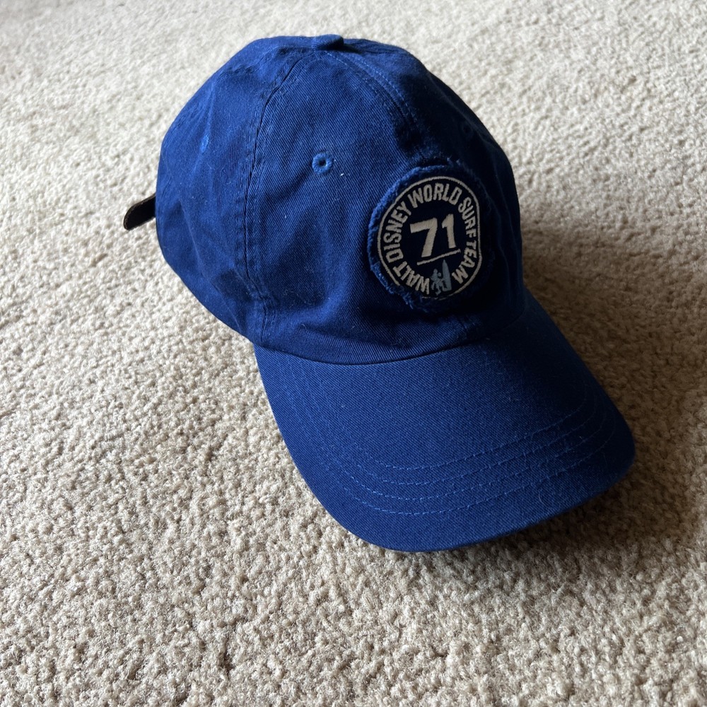 VTG 1971 Walt Disney World Surf Team blue adjustable baseball cap OSFA