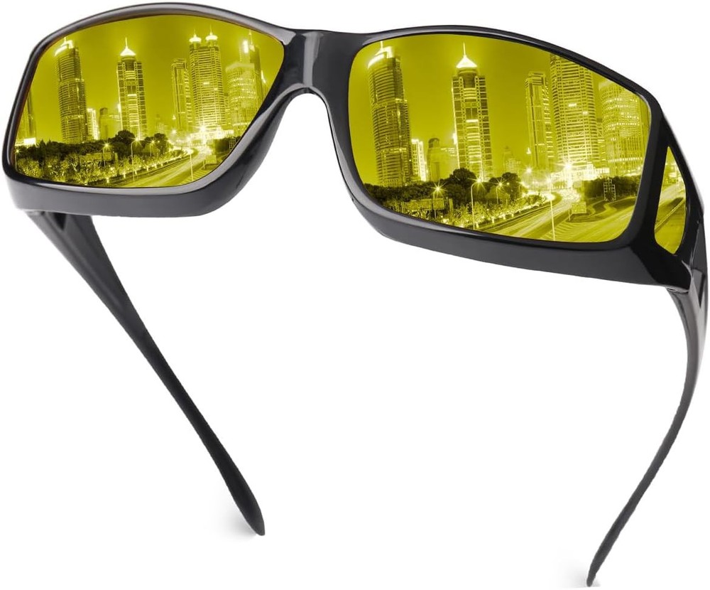 Night Driving Glasses for Men Women Fit Over Sunglasses Anti Glare Polarized ...