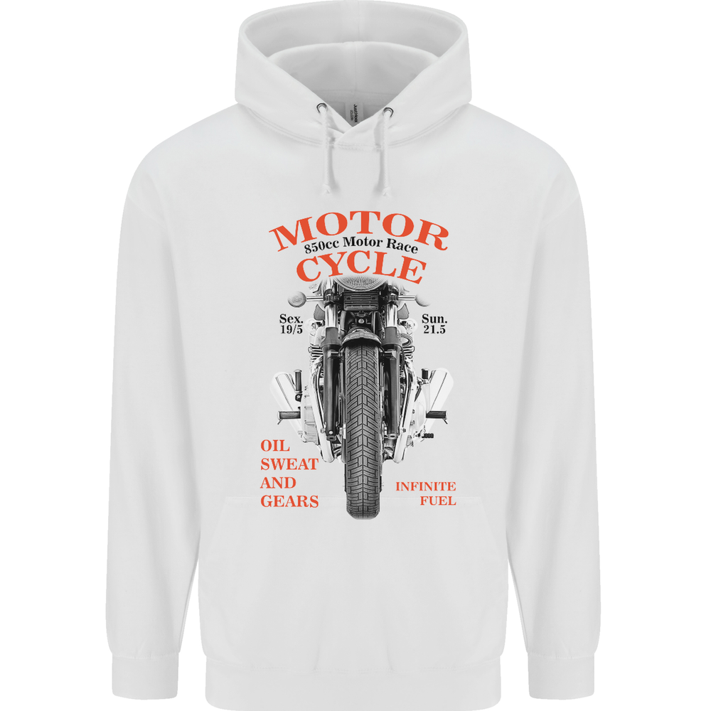 850cc Motor Race Biker Motorcycle Motorbike Mens 80% Cotton Hoodie