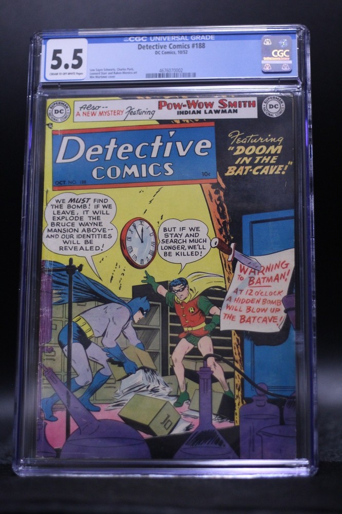 Detective Comics (1937) #188 Win Mortimer Batman & Robin CGC 5.5 Cream/OW Pages