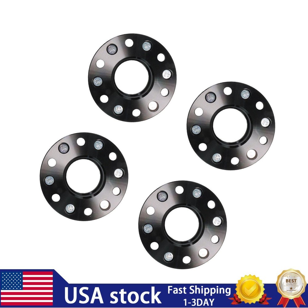 4PC Wheel Spacers 1.25in 6x5.5 14x1.5 Studs 78.1mm Hub Bore Black Wheel Adapters