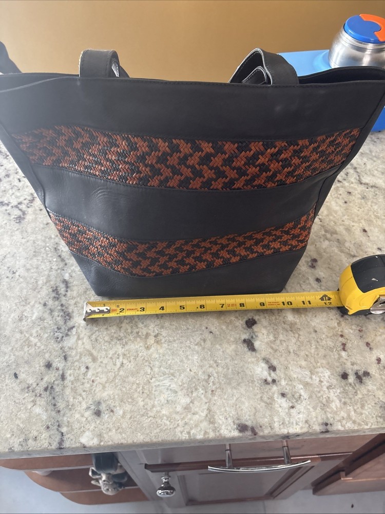 Women's Leather Hobo Handbag Black/Brown New Condition