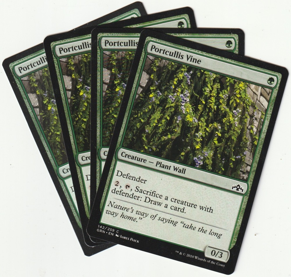✪ MTG 4x Portcullis Vine Green Creature Card Playset - Magic the Gathering