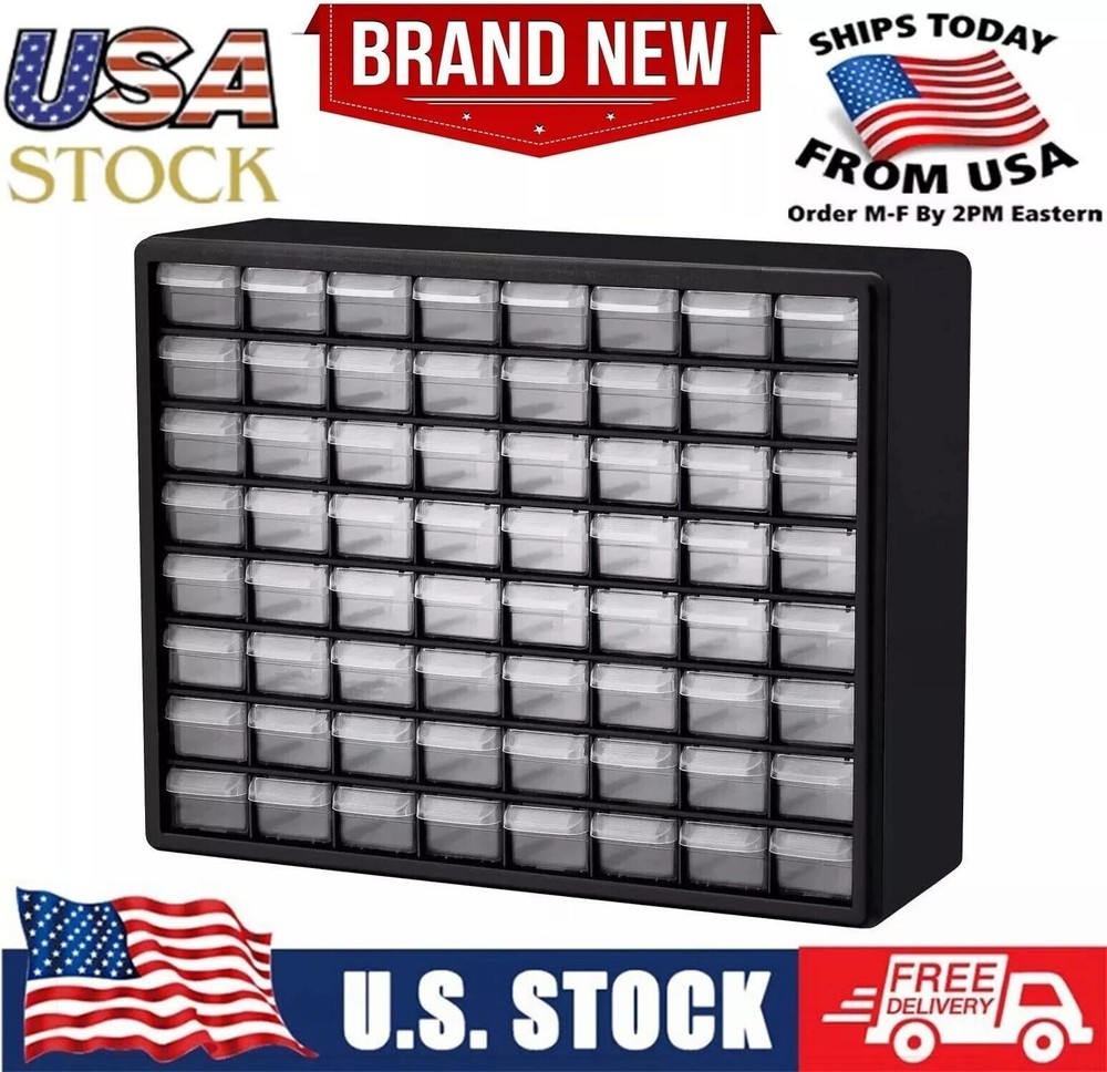 Akro-Mils 10164 64 Drawer Tool Storage Bin