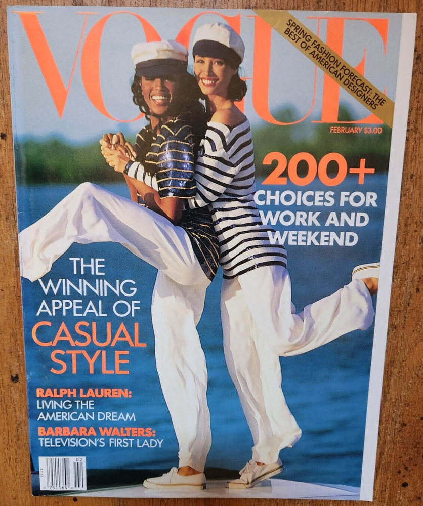 Vogue Magazine February 1992 Naomi Campbell Christy Turlington