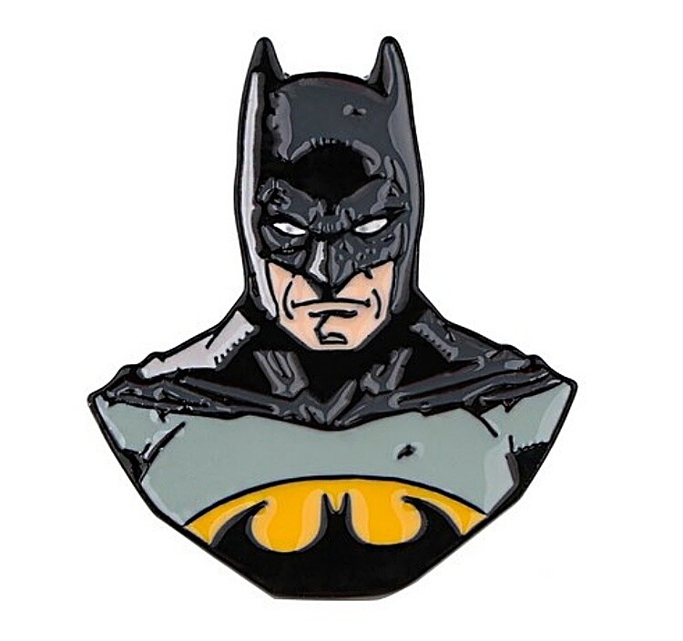 DC Comics Classic Batman Comic Art Bust Image Metal Enamel Pin NEW UNUSED