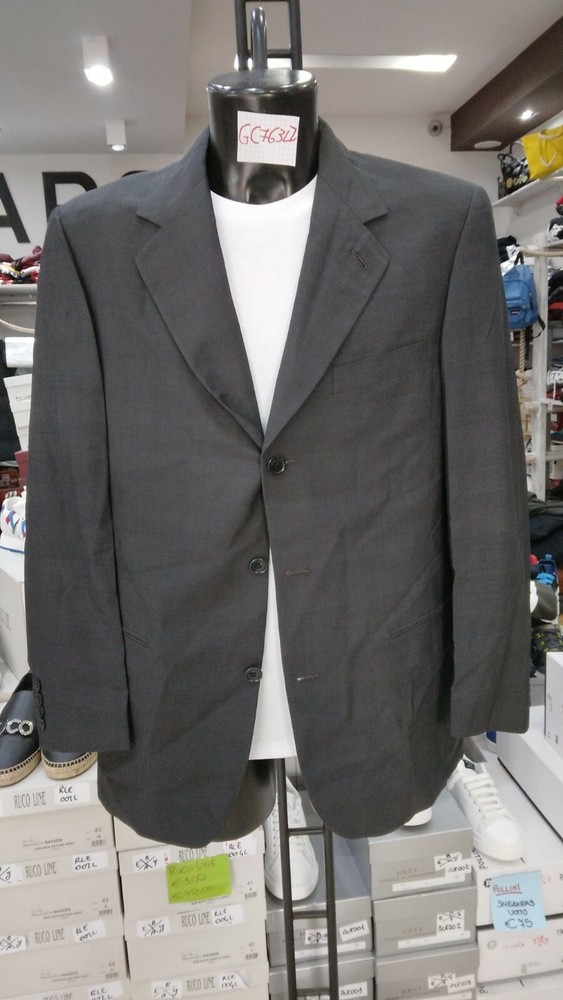 Men's Jacket Man 100% Wool Grey New Size 42 GC763LZ