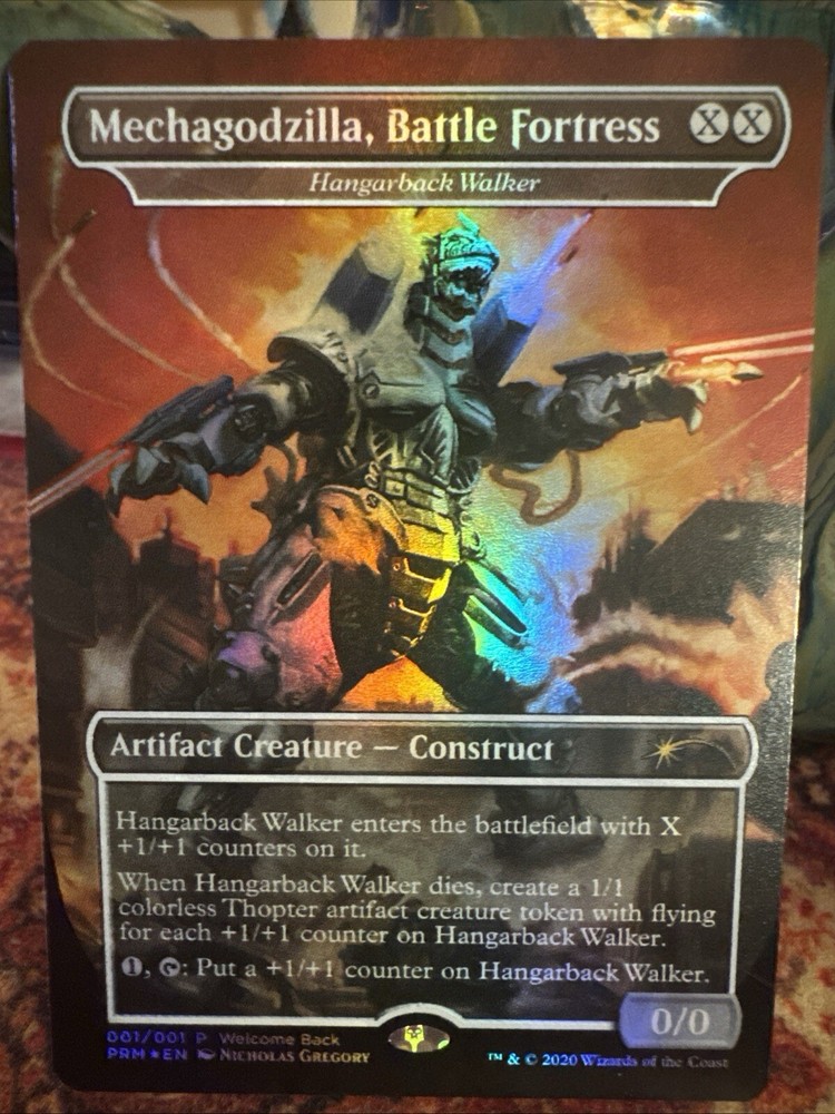 2020 MTG Love Your Local Game Store Mechagodzilla Battle Fortress #001/001 Promo Card