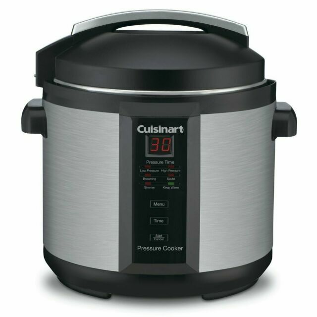 Cuisinart 6 qt 1000W Electric Pressure Cooker Black Chrome