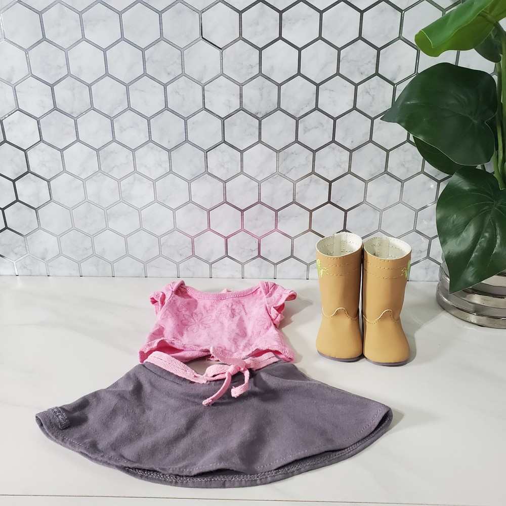 American Girl Truly Me Meet Outfit Top Skirt Boots