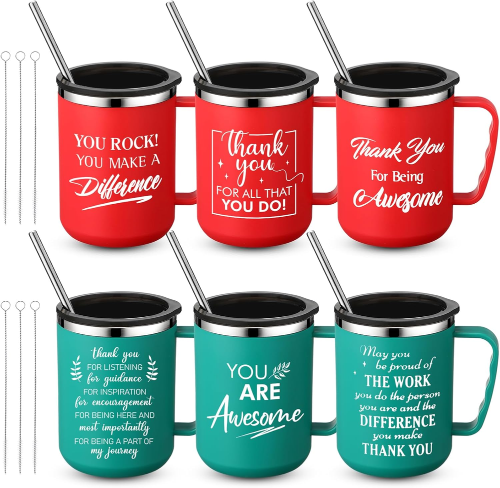 6 Pcs Thank You Employee Appreciation Gifts 17 Oz Inspirational Stainless Steel