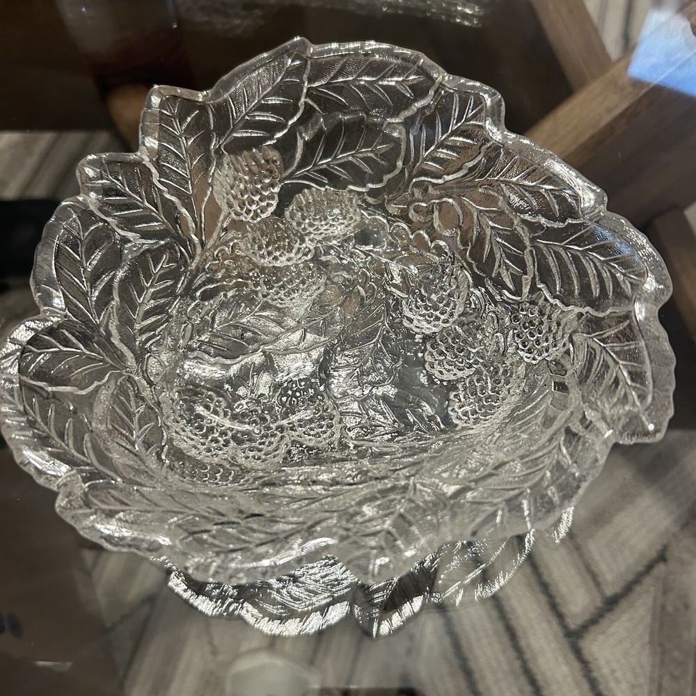 Vintage Indiana Glass Loganberry 7-inch Triangular Bon Bon Candy Dish