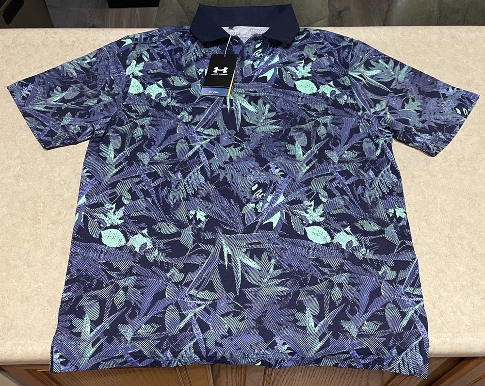 Under Armour Golf Iso-Chill Plant Etching Polo NWT Men’s Sz M