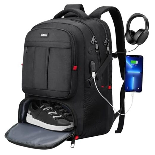 Travel Business Laptop Backpack for Men with Shoe Compartment Fit 18.4 Inch