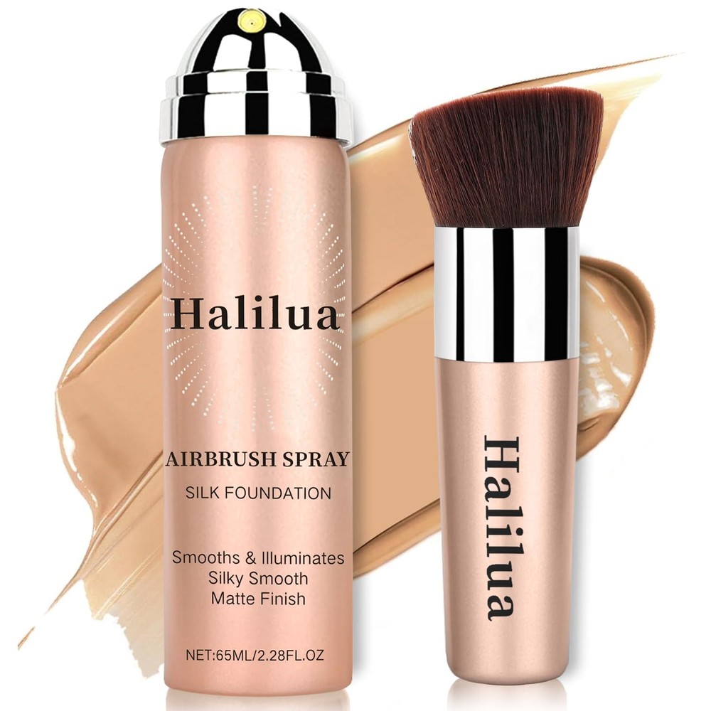 Airbrush Foundation Spray with Brush – Full Coverage Magic Minerals Hydrating