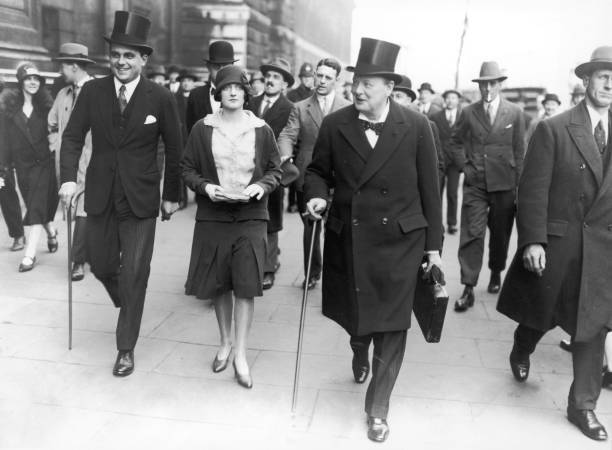 Chancellor Of The Exchequer Winston Churchill With Daughter 1928 Old Photo