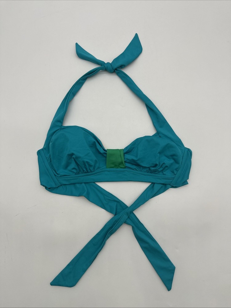 Cosabella Mare Top Swim Women Size 2 Blue Solid In Italy ..#34603