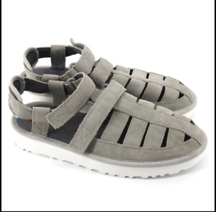 Men's Size 8 Gray Suede Leather Dune Fisherman Sandals Women's Size 9 Comfort Strap