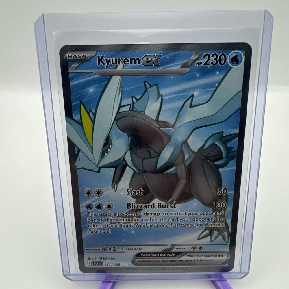 Kyurem EX 157/086 Black Bolt Full Art Holo Rare NM Pokemon Card