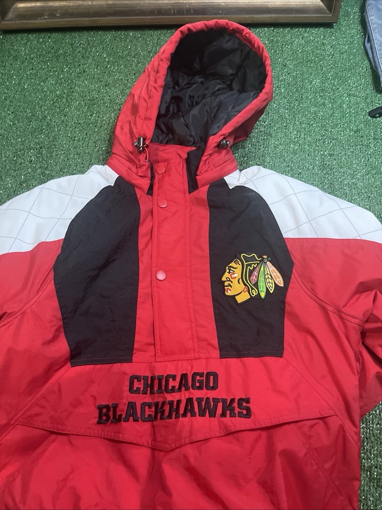 Vintage Chicago Blackhawks Starter Jacket Quarter Zip Small NWT