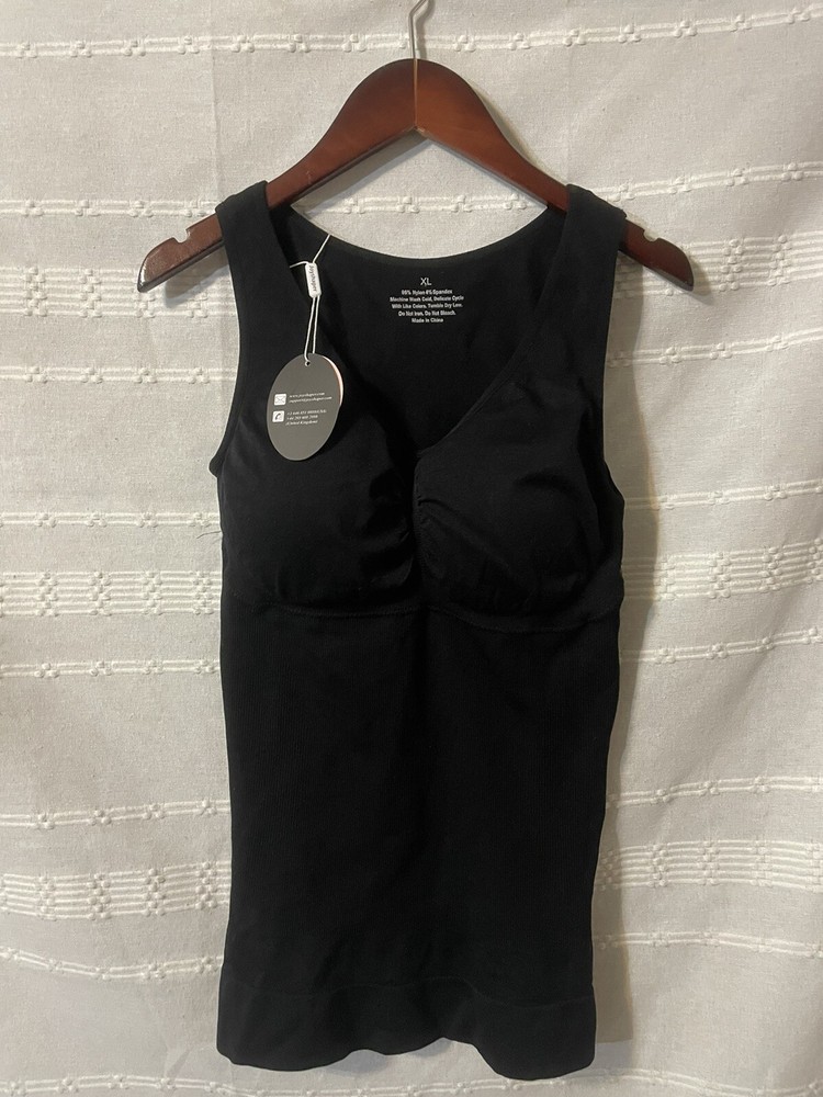 Joy Shaper Black Cami Tank Top for Women Size XL New $24