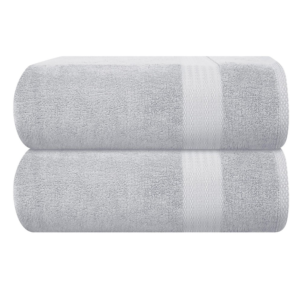 Premium 100% Cotton Oversized 2-Pack Bath Towels 35x70 Soft Absorbent Luxury