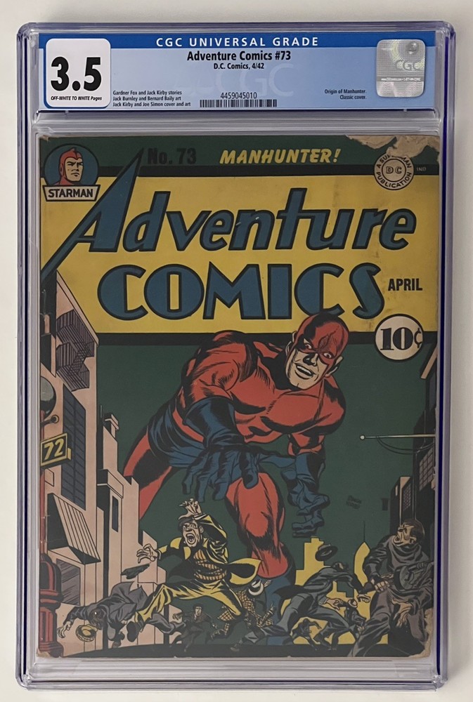 Adventure Comics #73 (1942) CGC 3.5 OWW - Manhunter Origin - Classic Cover
