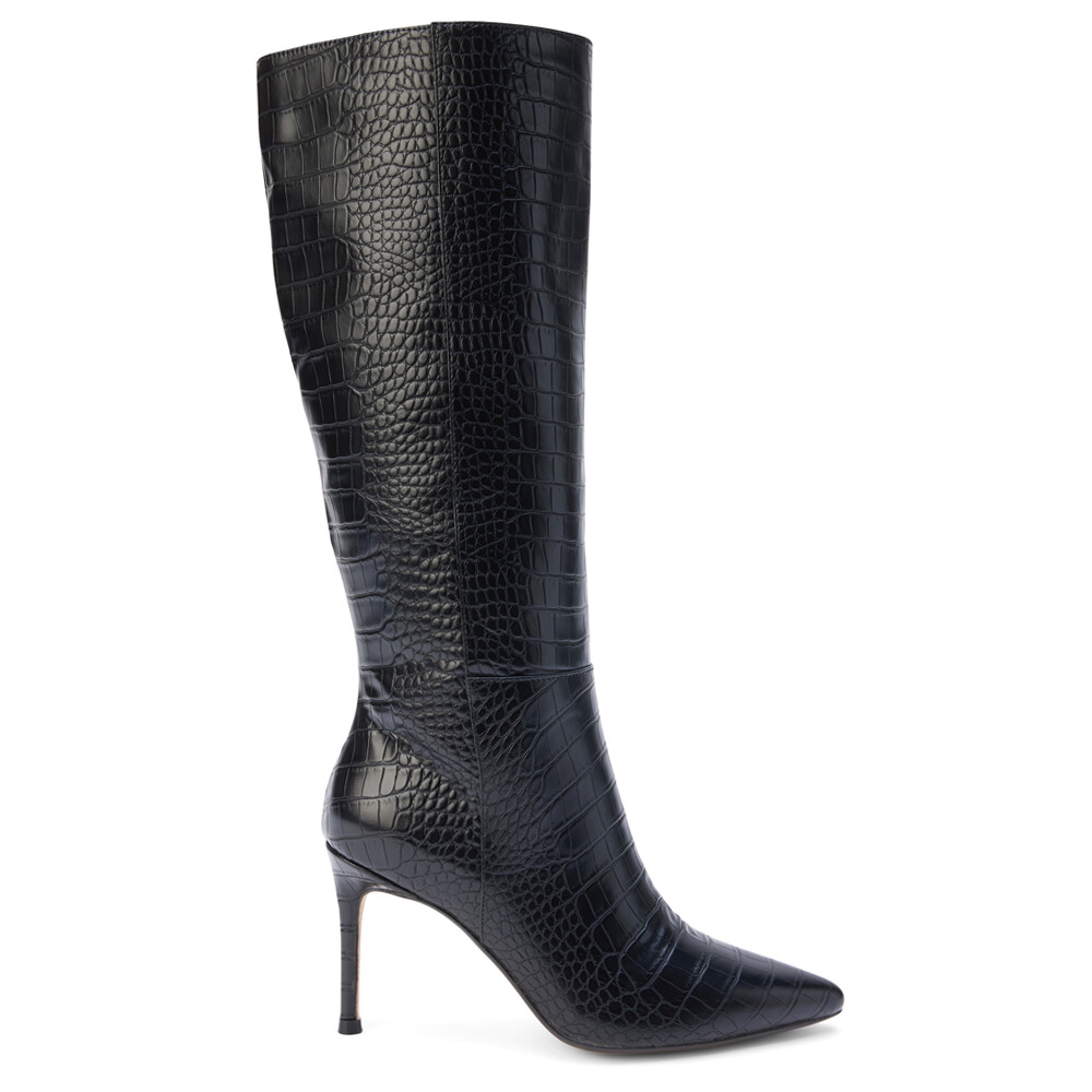 COCONUTS by Matisse Alina Croc Pointed Toe Pull On Cowboy  Womens Black Casual B