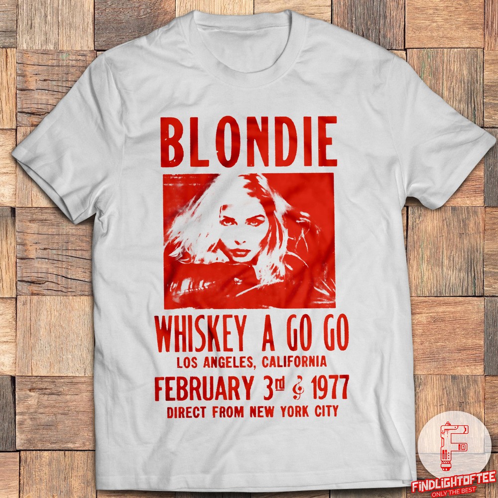 Blondie Whiskey A Go Go Concert in LA Poster T-Shirt Debbie Harry Chris Stein