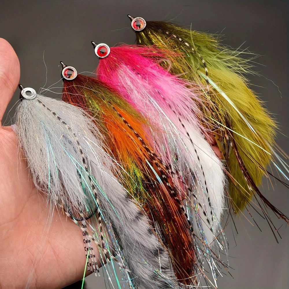 1pc Premium Fly Fishing Lures, Lifelike Big Game Streamer Fly Lure for Salmon