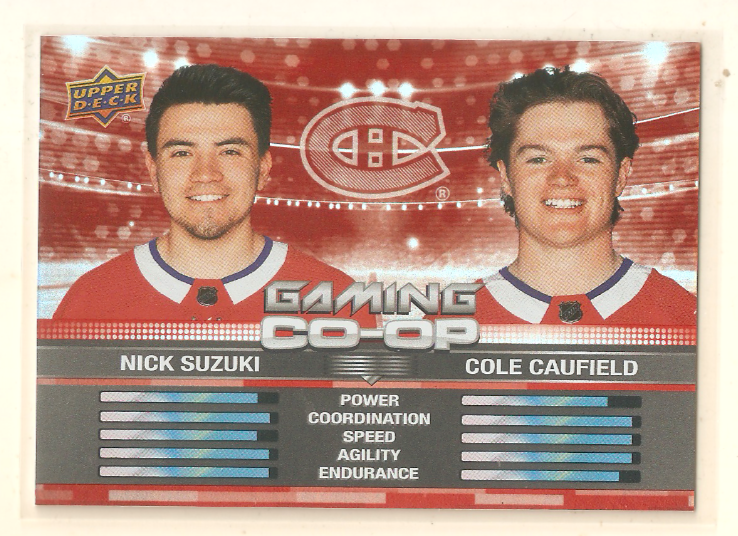 Suzuki & Caufield 2024-25 Upper Deck Series 1 Gaming Co-Op Insert #24 Canadiens