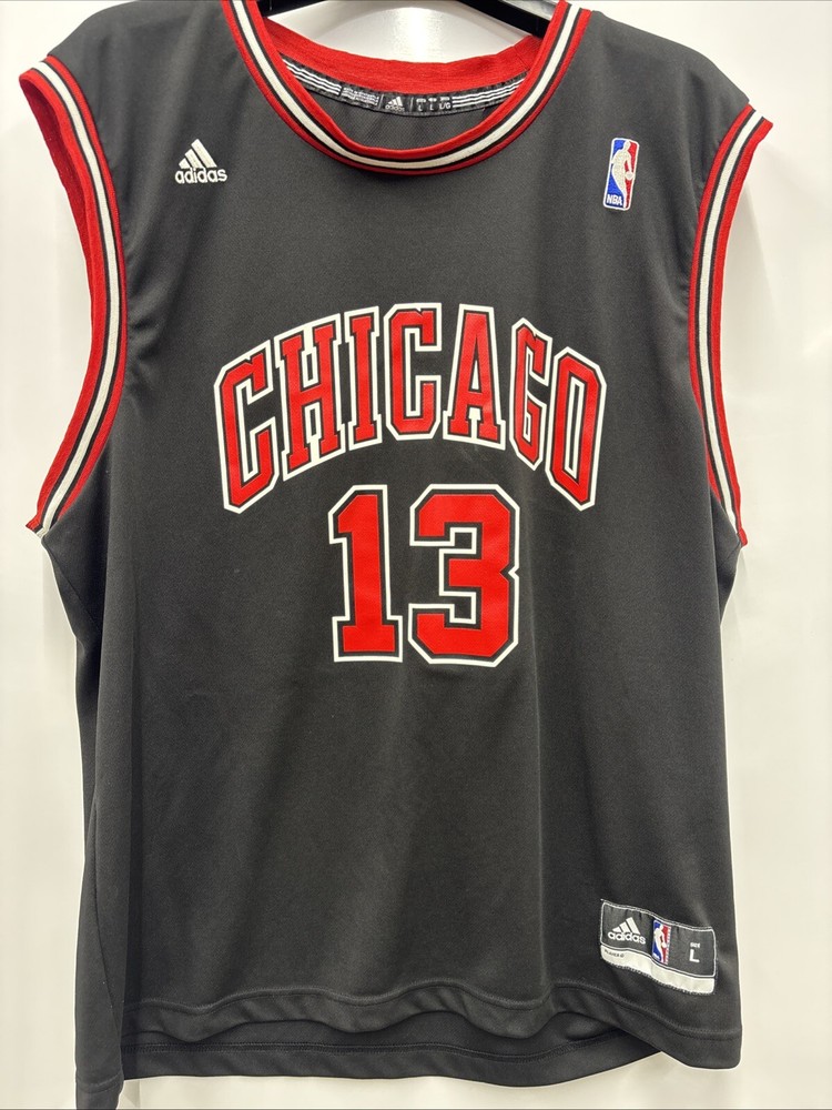 Chicago Bulls Adidas Black Jersey Joakim Noah #13  Large