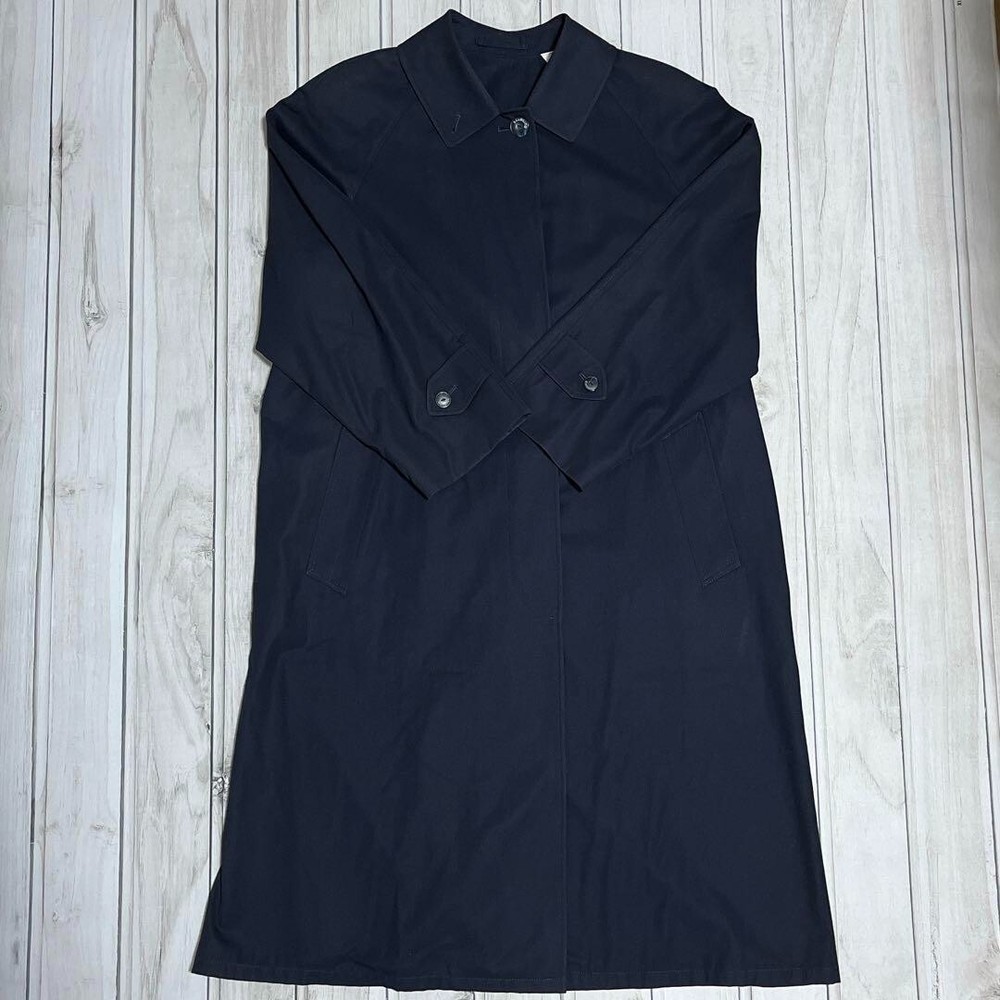 Burberry Trench Coat Spring coat Embroidery Logo Vintage Navy Men Size 11 Used