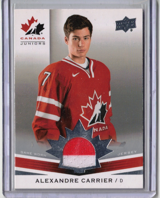 ALEXANDRE CARRIER 14/15 Upper Deck Team Canada Juniors Rookie Jersey #152