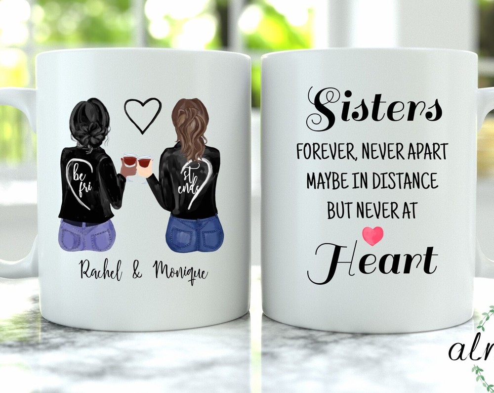 Custom Best Friends Mug Pick Your Hair Color Etc Personalized Coffee Mug Best Fr