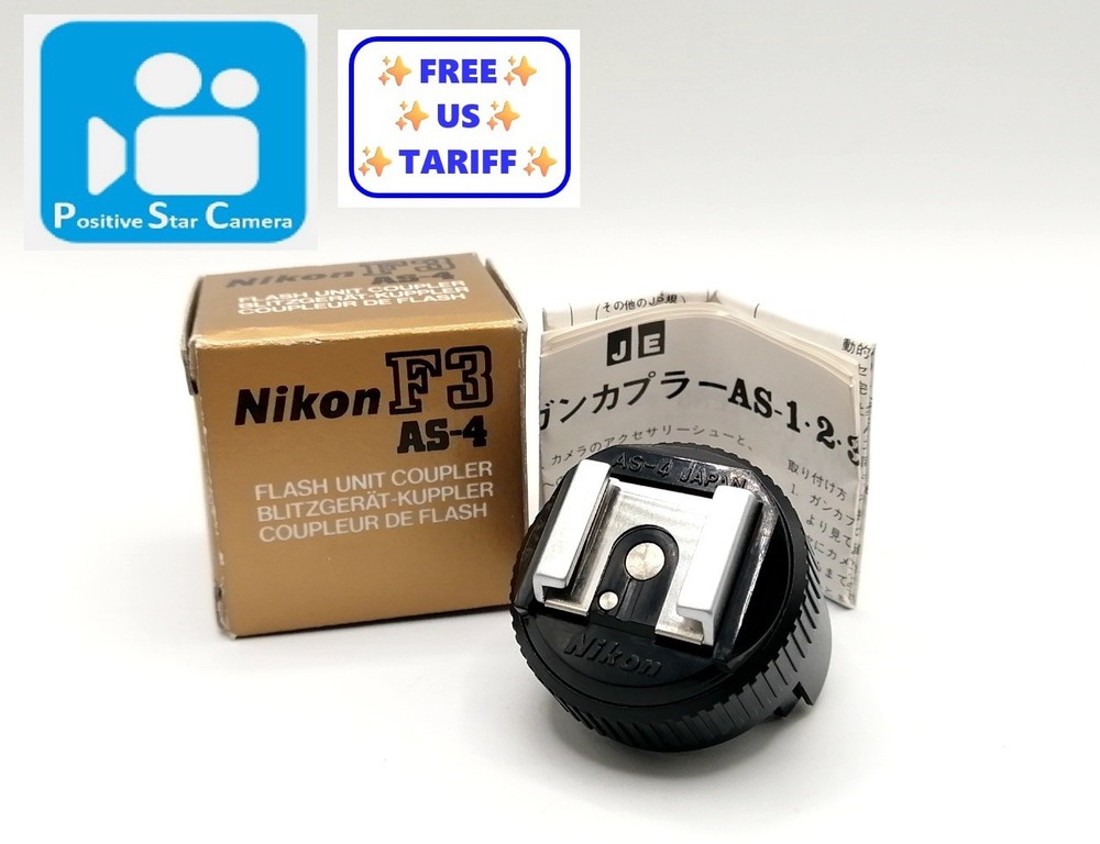 🎦👀✨Unused✨ Nikon AS-4 Flash Unit Hot Shoe Gun Coupler For F-3 Film Camera