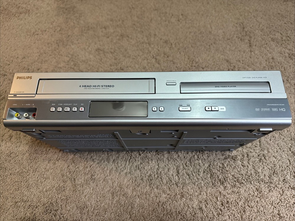 Philips DVP3150V DVD/VHS Player combo Tested & Works-No Remote