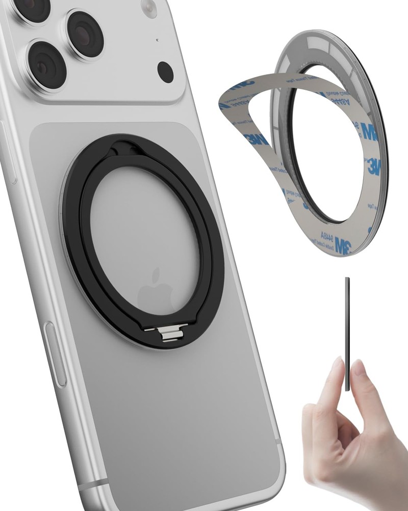 Magnetic Phone Ring Holder for MagSafe, 0.1'' Ultra Thin 360° Rotation Cell P...