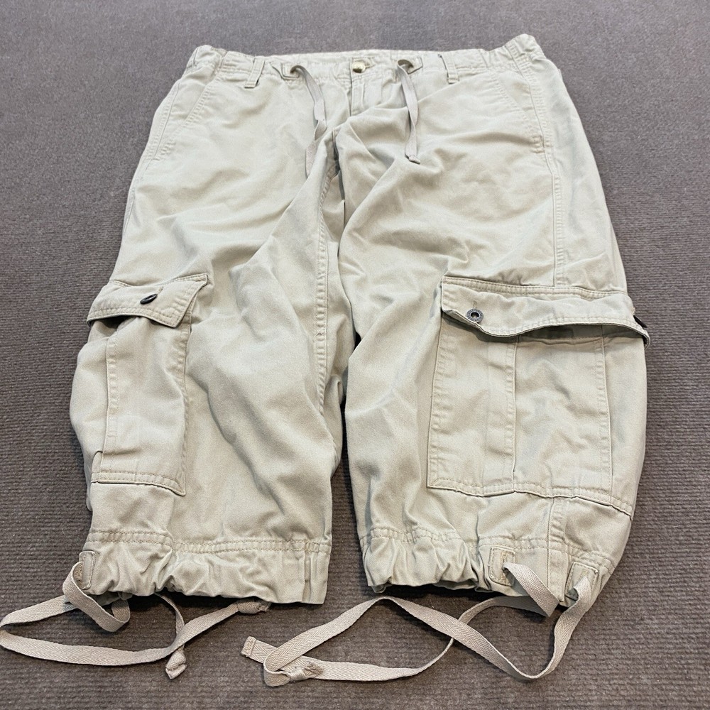Levis Cargo Cropped Jogger Capri Womens Size XL Vintage y2K Baggy Chino Pants